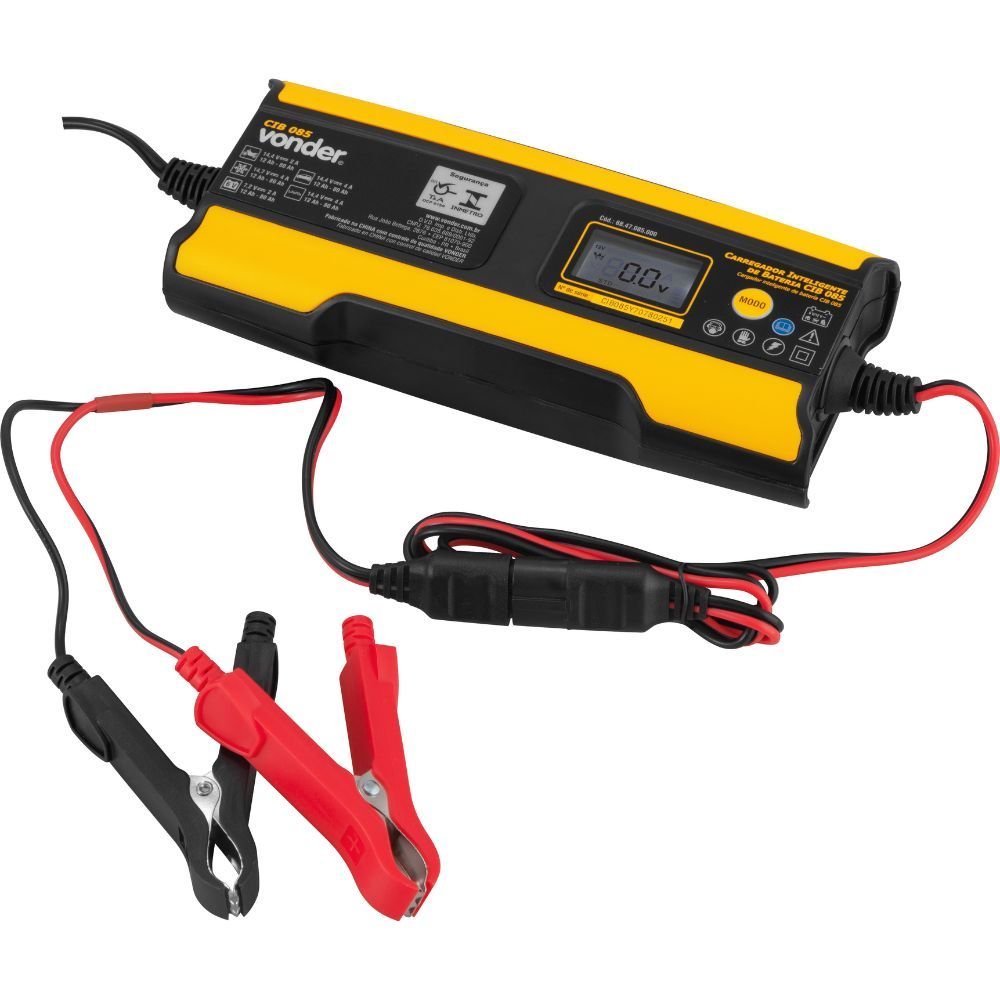Carregador de Bateria Automotivo 12V CIB085 80Ah 50W Bivolt VONDER-6847085000